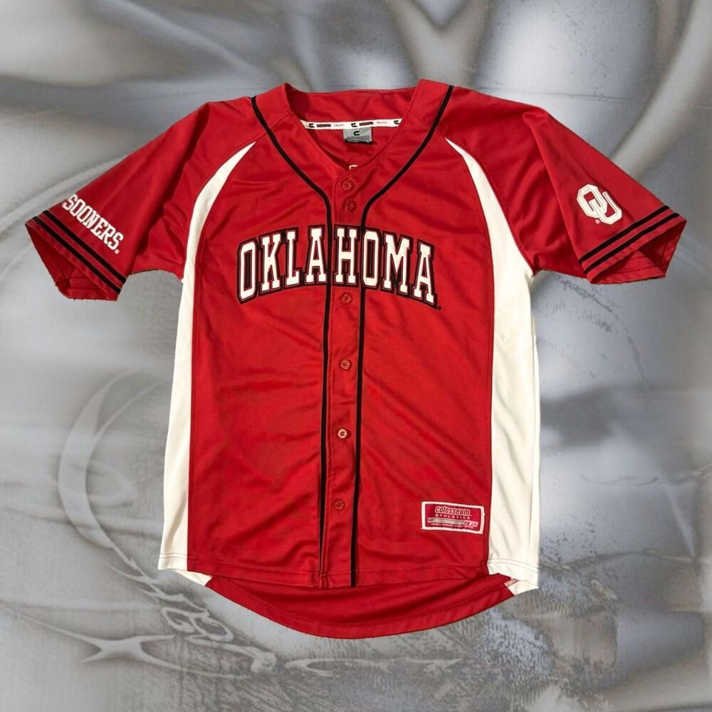 Colosseum Men's Red and White Shirt